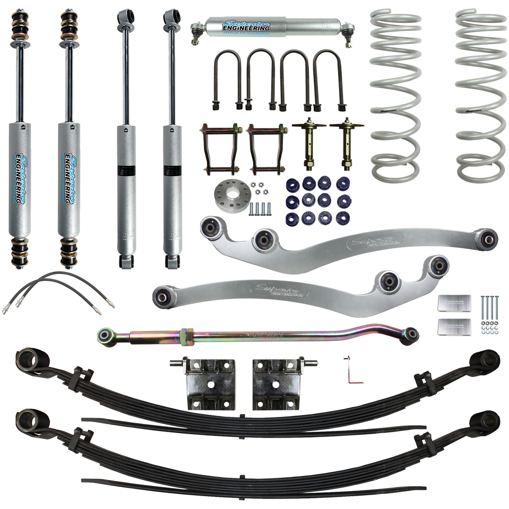 Superior Engineering 5 Inch (125mm) Lift Kit Suitable For Toyota LandCruiser 76 Series 2023 on 2.8lt 4cyl - SUP-76G3-4-KIT-5INCH